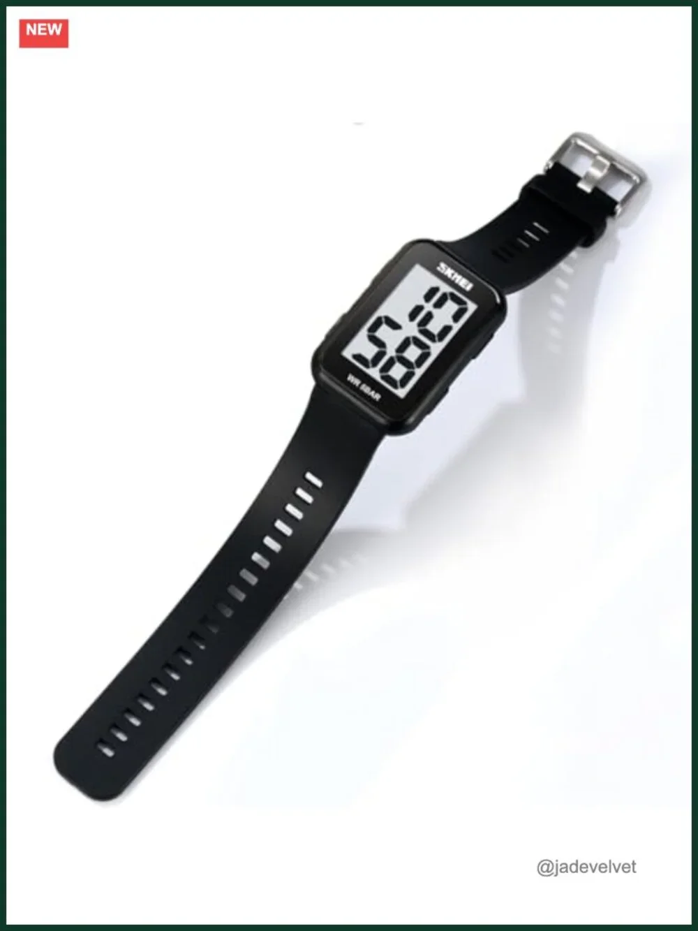 Fogitbok Digital Watch Large Display Waterproof Quartz TPU Strap